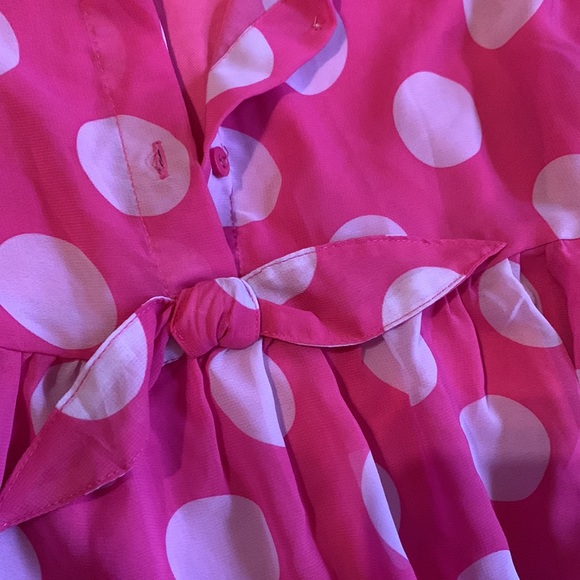 Faded Glory pink and white polka dot dress 10/12 - Picture 10 of 10